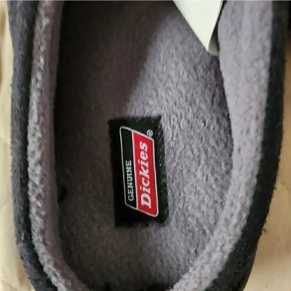Dickies Men's Size M (9/10) Slippers Black Memory Foam Plush Slip On Clogs